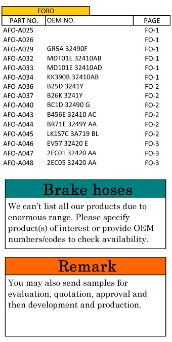 Power-steering hoses (FORD)