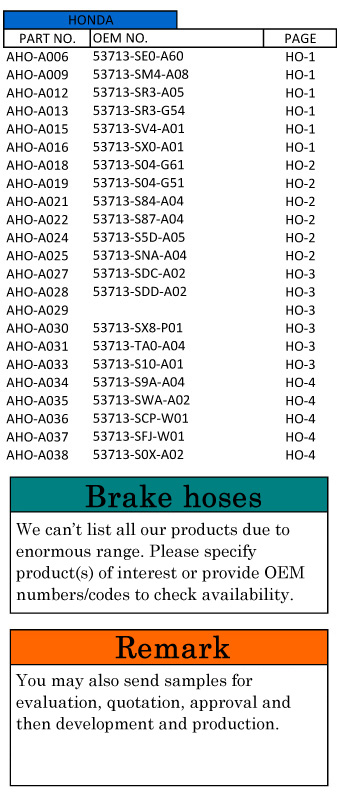 Power-steering hoses (HONDA) Power-steering hoses (HONDA)