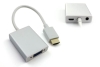 HDMI to VGA+3.5MM Audio+Mirco USB converter-Aluminum case with cable