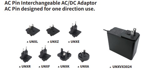 AC Pin Interchangeable AC/DC Adaptor
