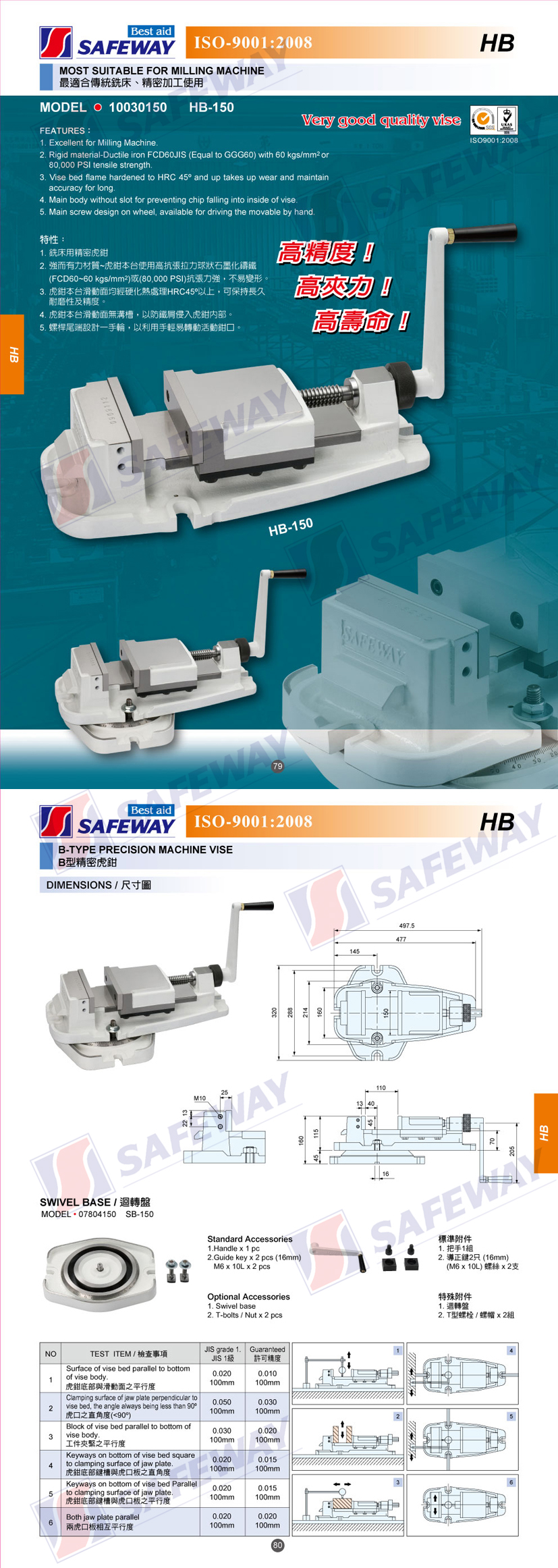 LOCK-DOWN JAW MECHANICAL / HYDRAULIC MACHINE VISE (LONG OPENTION)