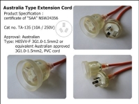 Australia Type Extension Cord (TA-135)