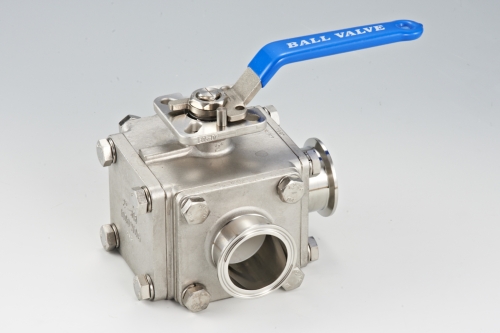 3-Way Clamp End Ball Valve