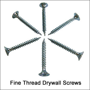 Drywall Screws, Fine Thread