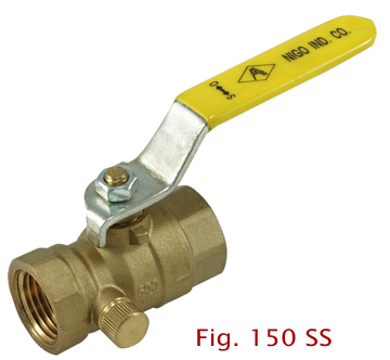 2-PC Brass Drainable Ball Valve