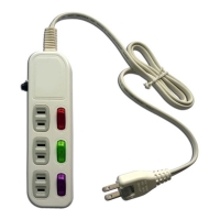 Household power strip (3-switch, 3-socket, 6ft)