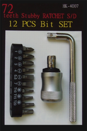 72 teeth ratchet -12 pcs STUBBY BIT SET 72 teeth ratchet -12 pcs STUBBY BIT SET