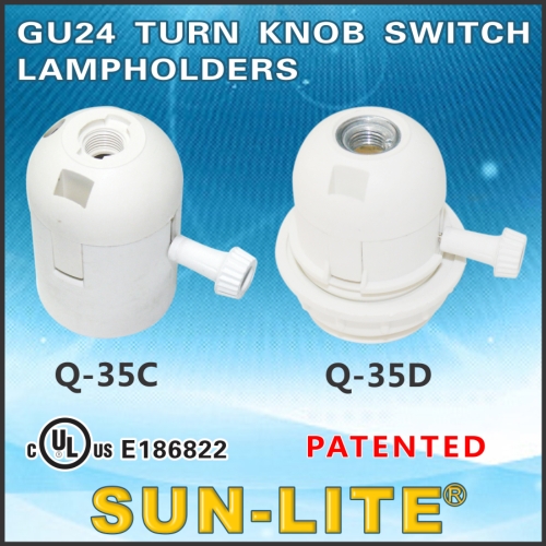 GU24 Turn Knob Switch Lampholders GU24 Turn Knob Switch Lampholders