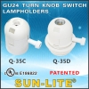 GU24 Turn Knob Switch Lampholders