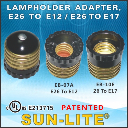 Lampholder Adapter, E26 To E12 / E26 To E17 Lampholder Adapter, E26 To E12 / E26 To E17