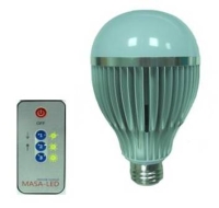 LED球泡燈+無線遙控器（IR）。