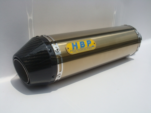 Golden titanium exhaust (300L) + carbon-fiber flanged end