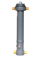 Telescopic under-body tipping cylinder