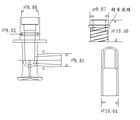 HDF接头 / 血液透析过滤接头/输血器/洗肾部品/医疗零件