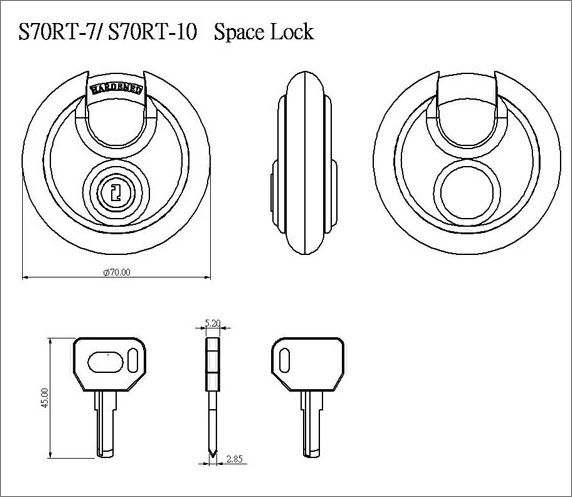 Stainless Steel Disk Lock Stainless Steel Disk Lock