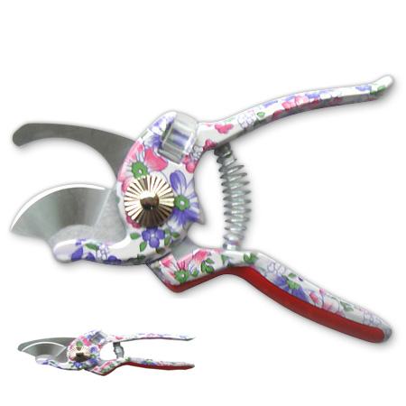 Flower Pattern Printing By Pass Pruning Shears