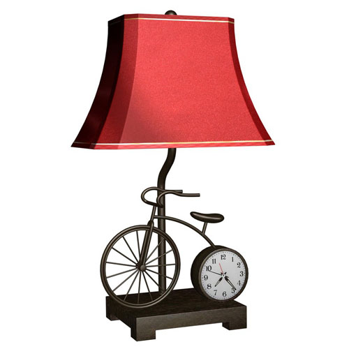 Metal Lamp with Clock