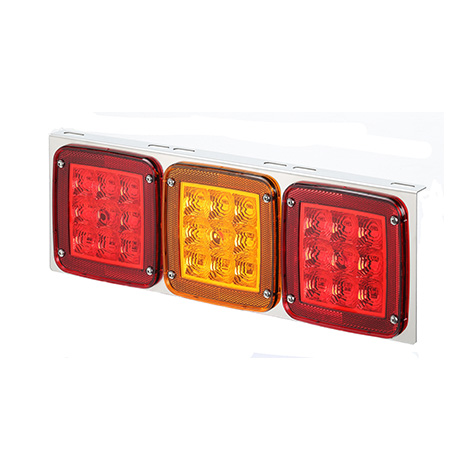 LED Truck Tail Lights Rear Light (L Shape Red/Amber/Red)