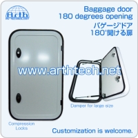 Baggage door with 180 degrees opening, RV Baggage door with 180 degrees opening
