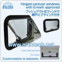 Hinged caravan windows with E-mark approved, RV Hinged caravan windows with E-mark approved