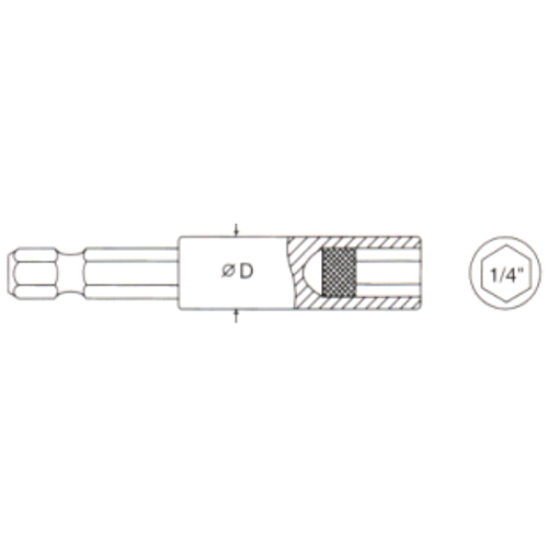 Bit Holder Stainless w / Magnetic Type Bit Holder Stainless w / Magnetic Type