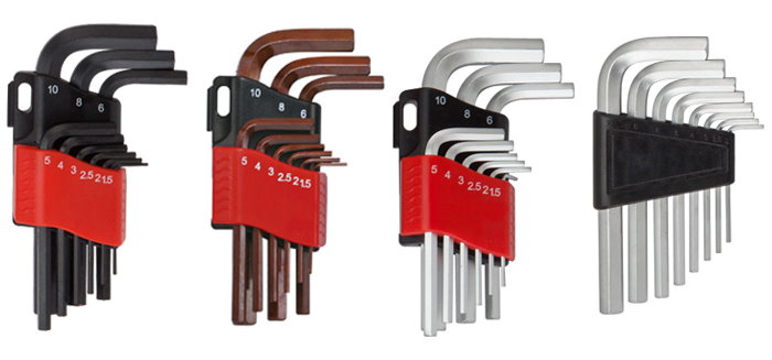 Short-arm hex key wrench set