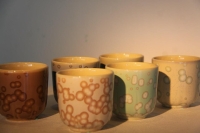 Six-colored cups