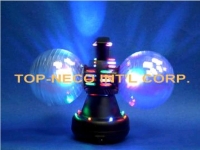 Twin Rotating LED Disco Ball On LED Spotlight Base