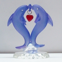 Glass Dolphin Ornaments