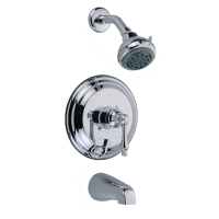 Tub and shower faucet / Pressure balance valve with diverter and washerless / BC cartridge