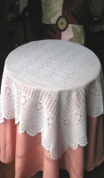 Vinyl Crochet Lace Table Cloth