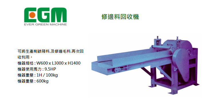 修邊料回收機