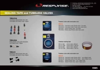 Tubeless valves and sealing tape