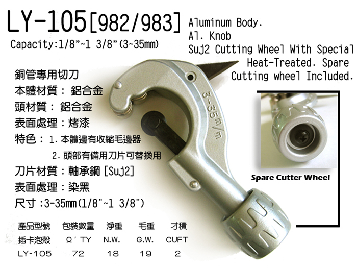 Cutter for Copper Tube