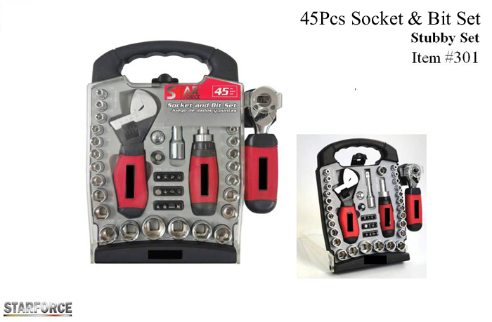 45pcs Socket & Bit Set Stubby Set 45pcs Socket & Bit Set Stubby Set