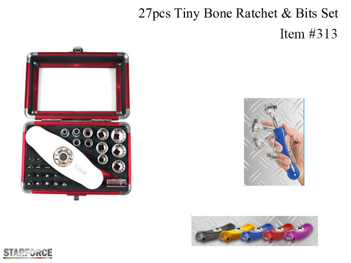 27pcs Tiny Bone Ratchet & Bits Set