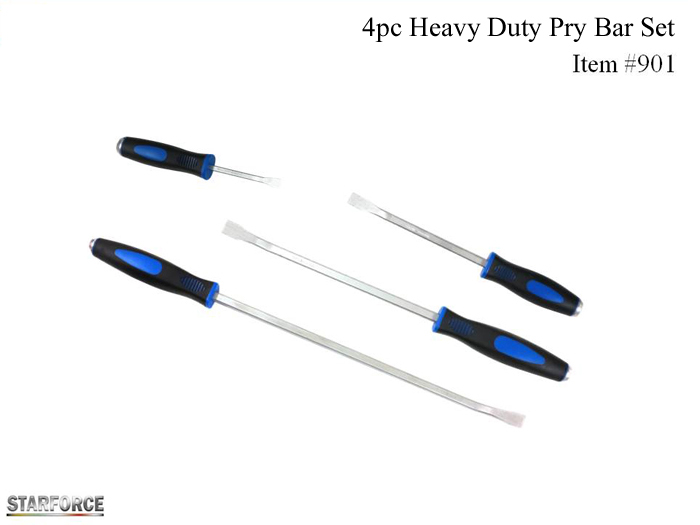 4pc Heavy Duty Pry Bar Set