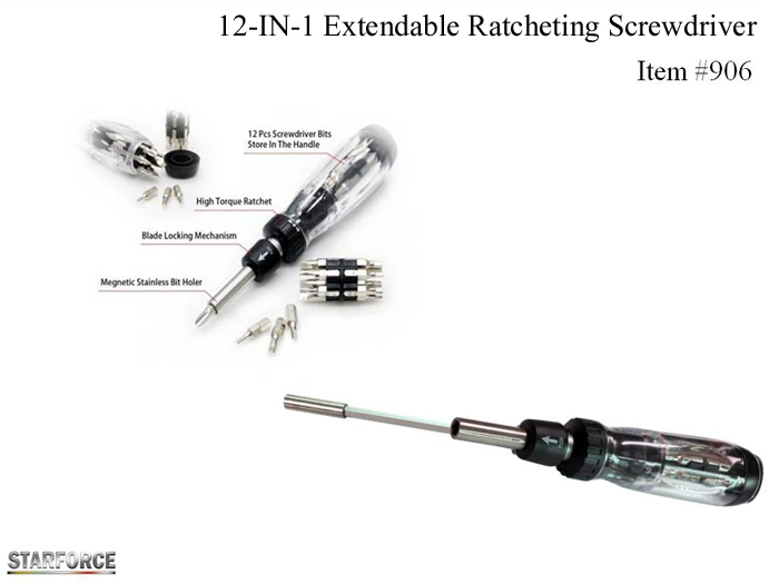 12-IN-1 Extendable Ratcheting Screwdriver
