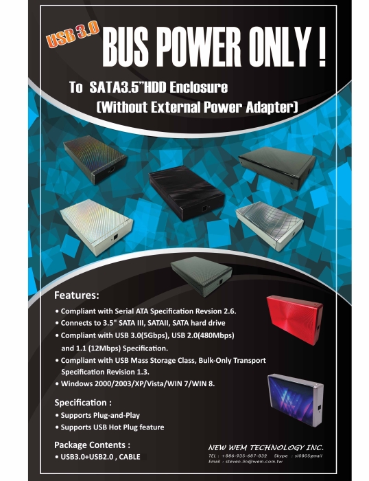 USB3.0 HDD EXTERNAL ENCLOSE