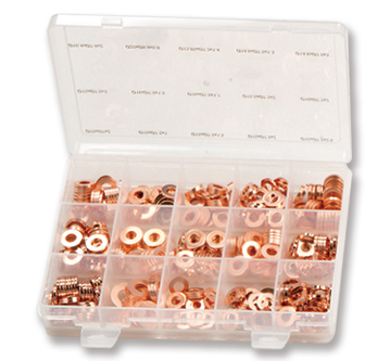 Assortment of Copper Washers (450 pcs)