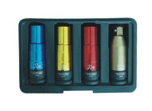 3 PCS 17.19.21MM H.T.D. SOCKET & 1PC 1/2 3 PCS 17.19.21MM H.T.D. SOCKET & 1PC 1/2
