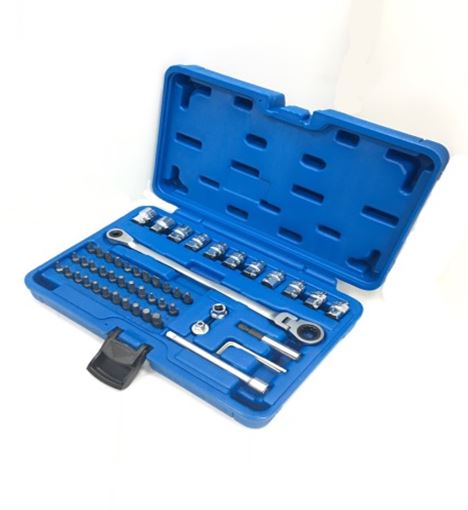 52PCS EXTRA LONG LOW PROFILE GO-THROUG SOCKET RATCHET WRENCH SET