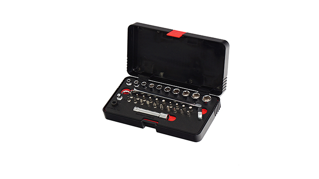 34PCS FLEXIBLE RATCHET-RING WRENCH 13MM WITH GO THROUGH SOCKET SET