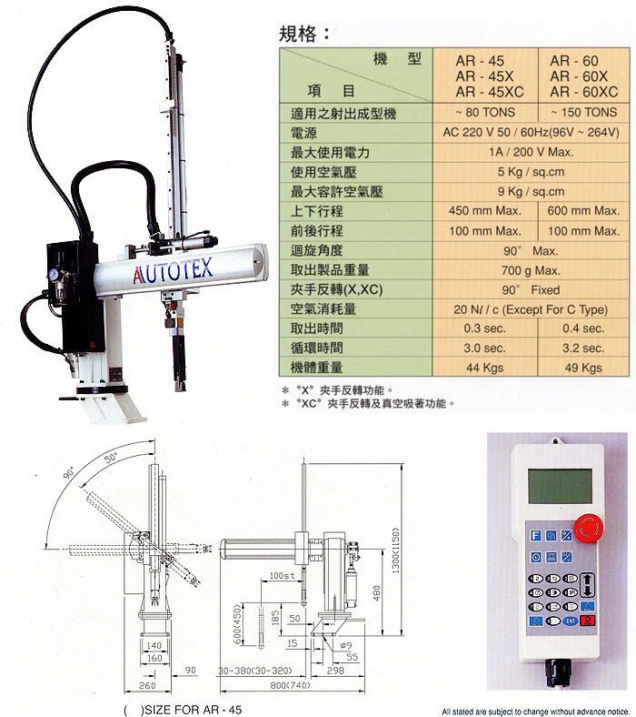 旋臂式自動取出機-AR系列