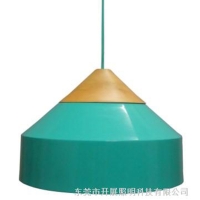 Metal Pendent Lamp With Wood