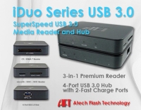 Atech Flash Technology iDuo讀卡機和USB 3.0集線器