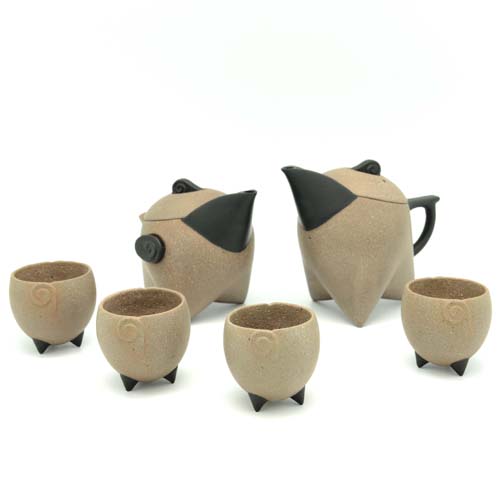 Three-legged Bird Teapot Set