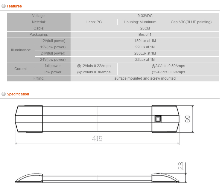 Vehicle Interior Light