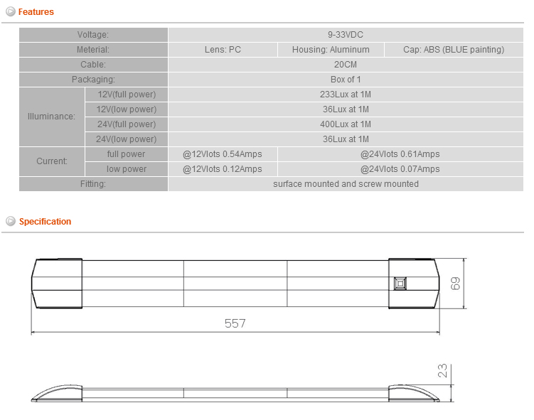 LED RV Interior Light