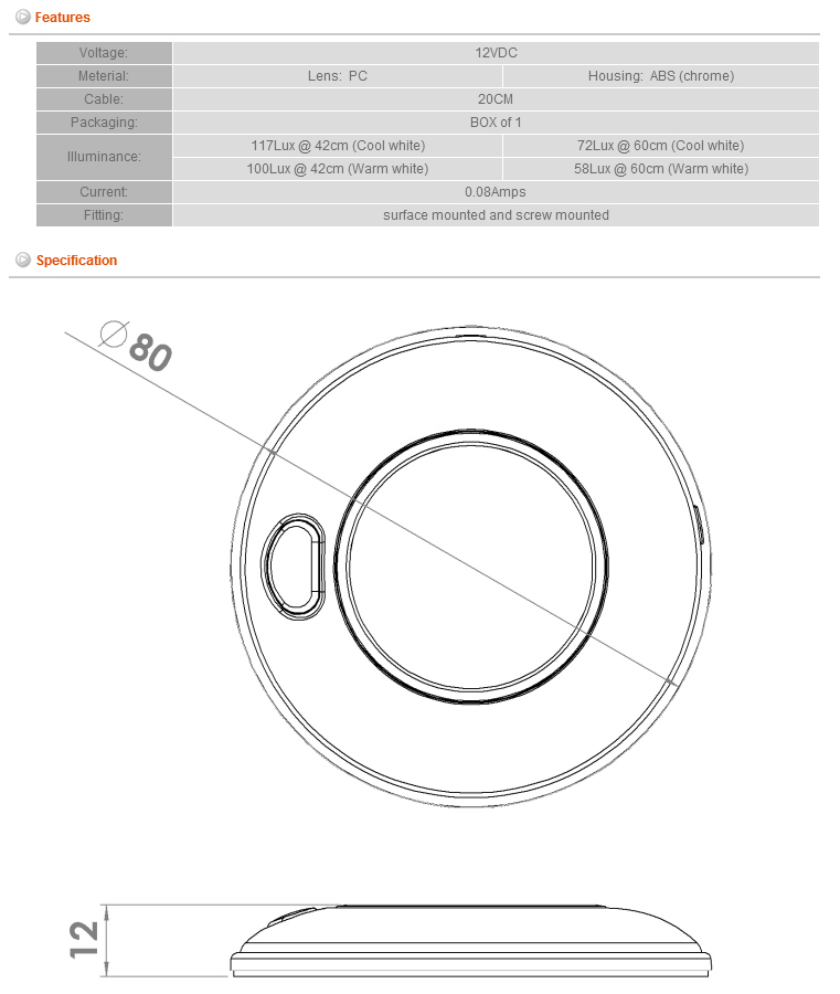 Marine Interior Light